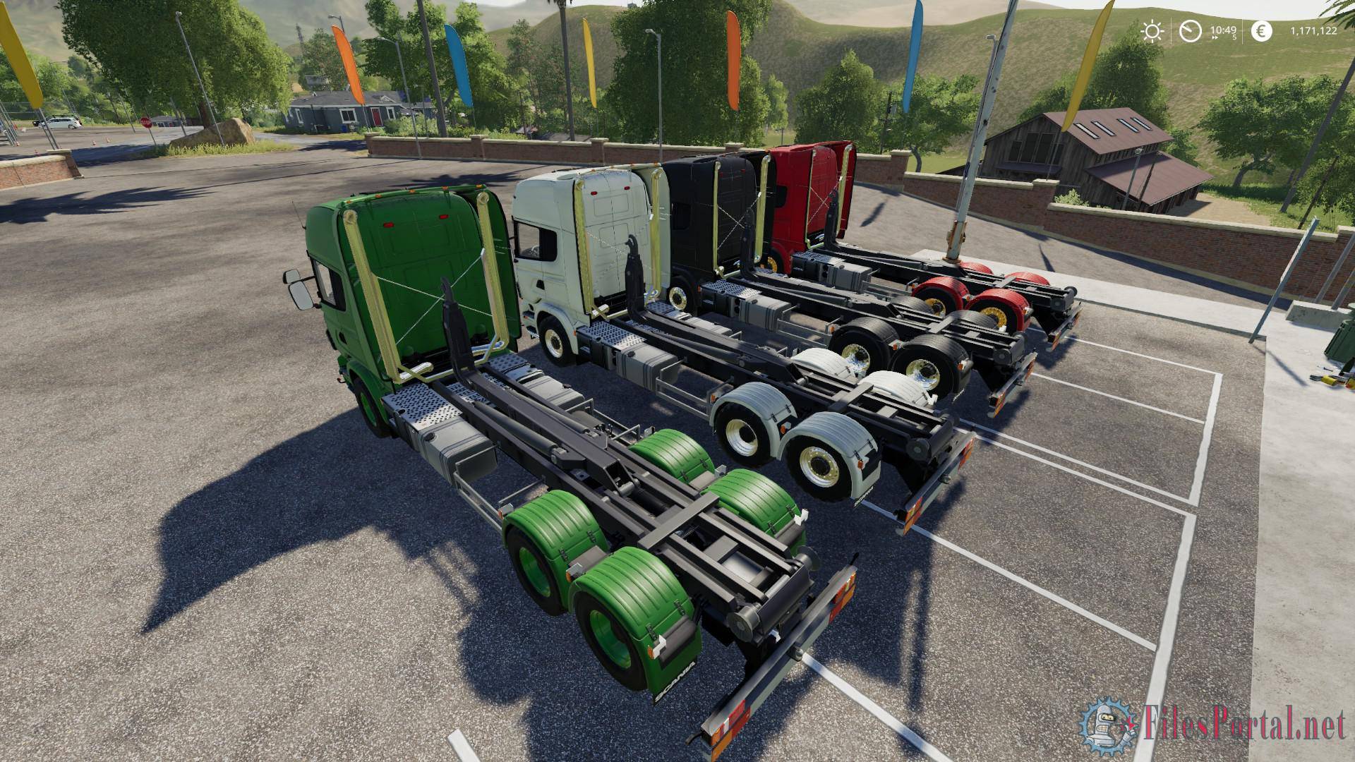 Моды на игру фс 19. Scania r730 fs19. Scania r730 Hooklift v1.0 fs19. Fs19 Scania. FS 19 полуприцеп Hooklift.