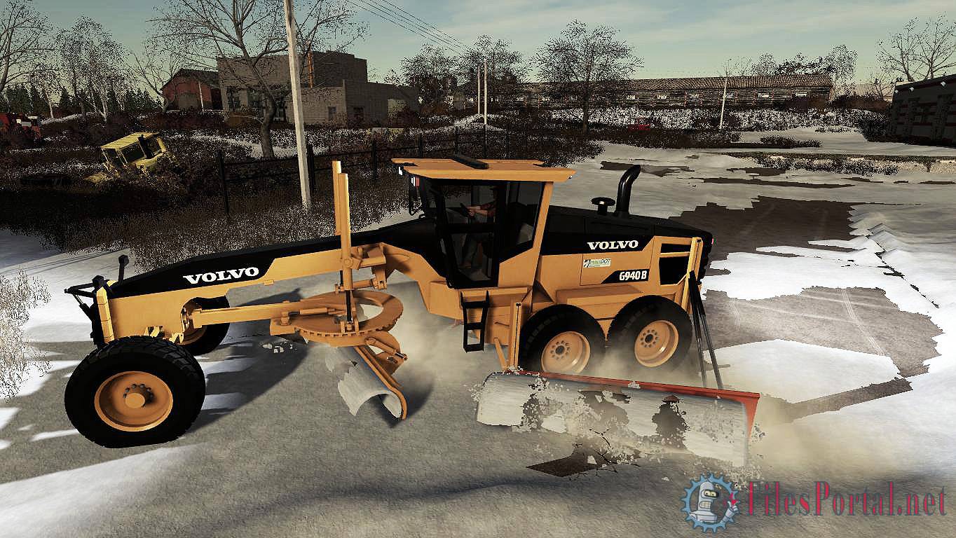 Фс 17 снег. FS 17 грейдера g940b Motor grader v0.0.1. FS 19 грейдер. Fs19 Volvo. Грейдер Вольво g940.